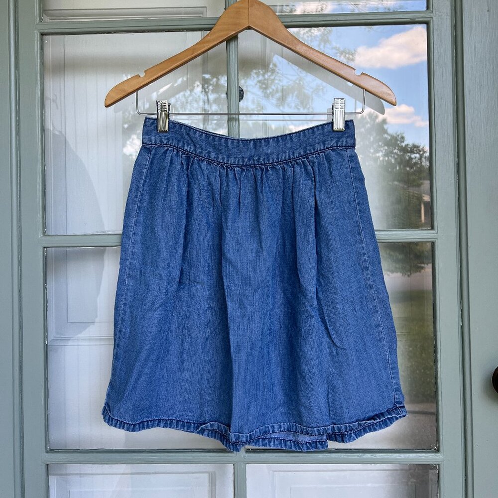 Madewell Chambray zipper skirt - size 0